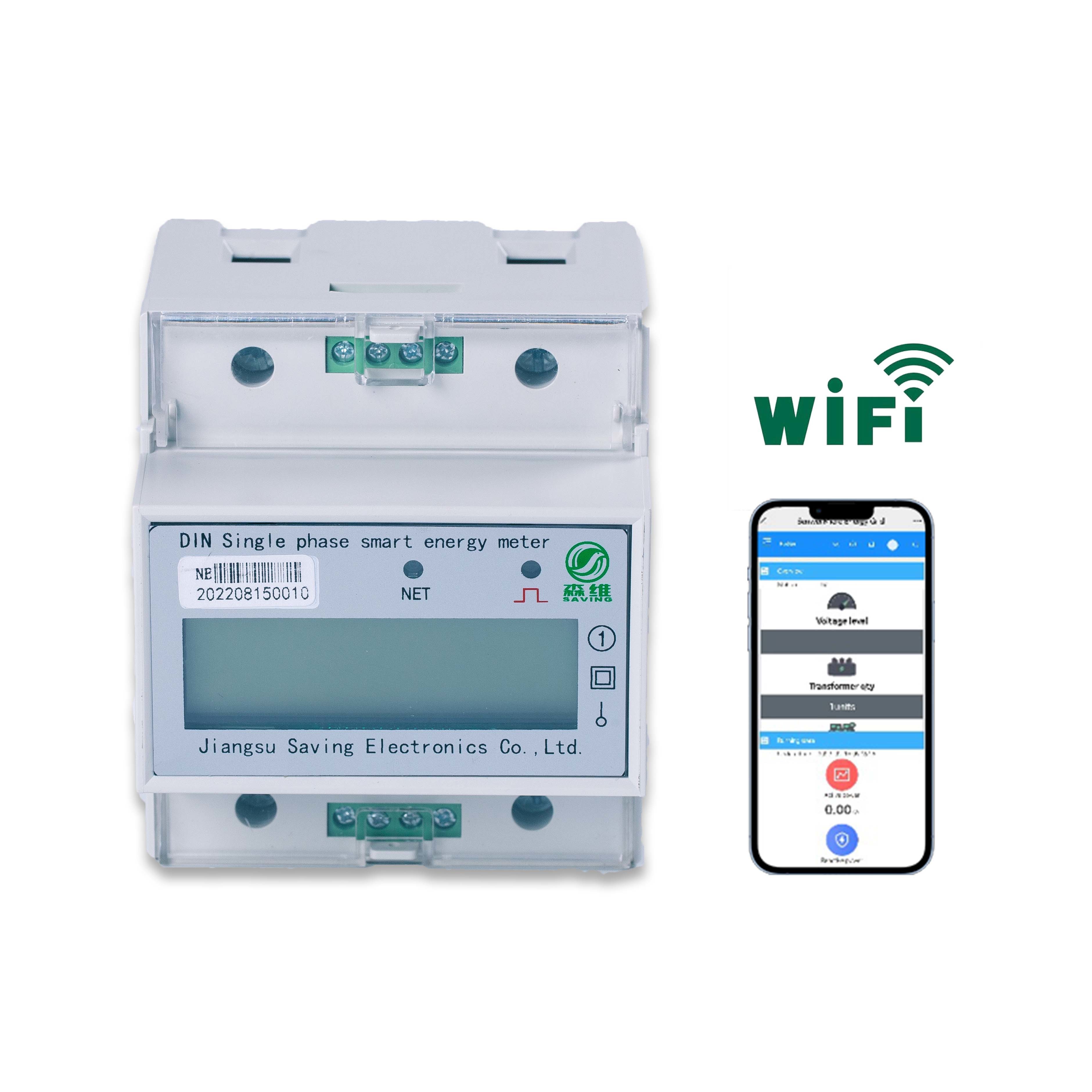 Wireless Single Phase Digital Electric Meter NB Wifi Smart Meter Multi
