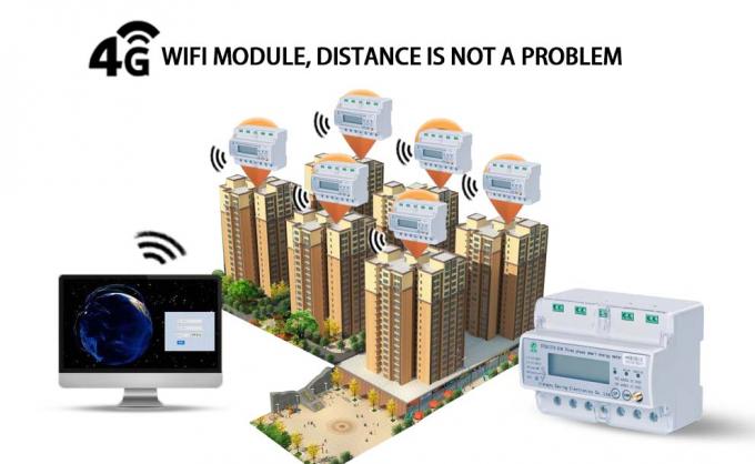 Wifi Portable Din Rail 3 Phase Energy Meter 230 Electric Energy Meter 3 ...