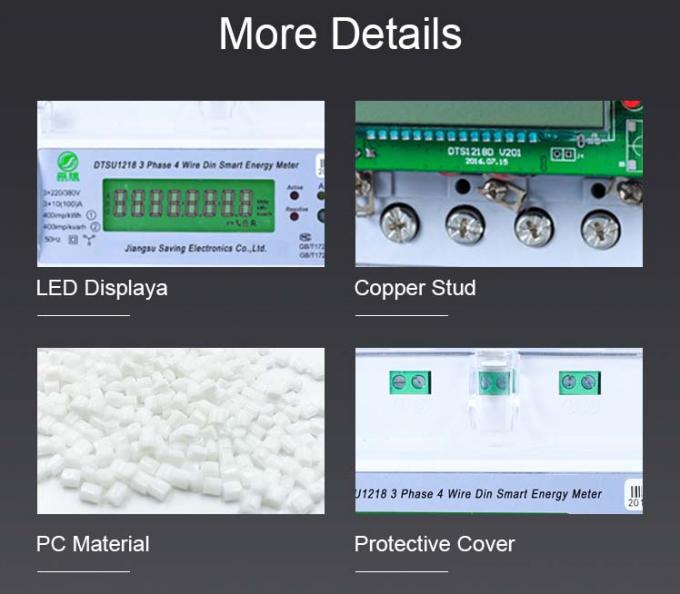Api Programmable Three Phase Prepaid Energy Meter Wifi 3 Phase Din Rail ...