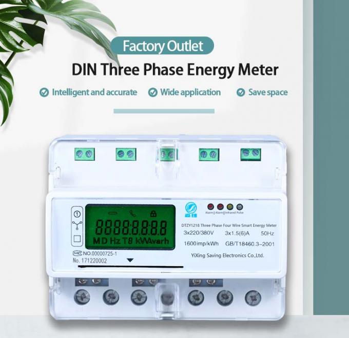 Oem Perpaid Din Rail 3 Phase Energy Meter Multifunction Rs485 Energy ...