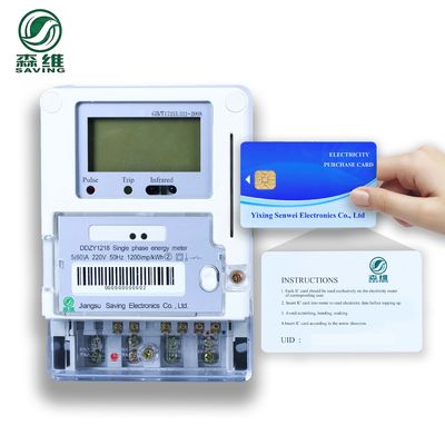 quality  Blue RS485 Smart Prepaid Energy Meter Local Control Single Phase Prepaid Energy Meter factory