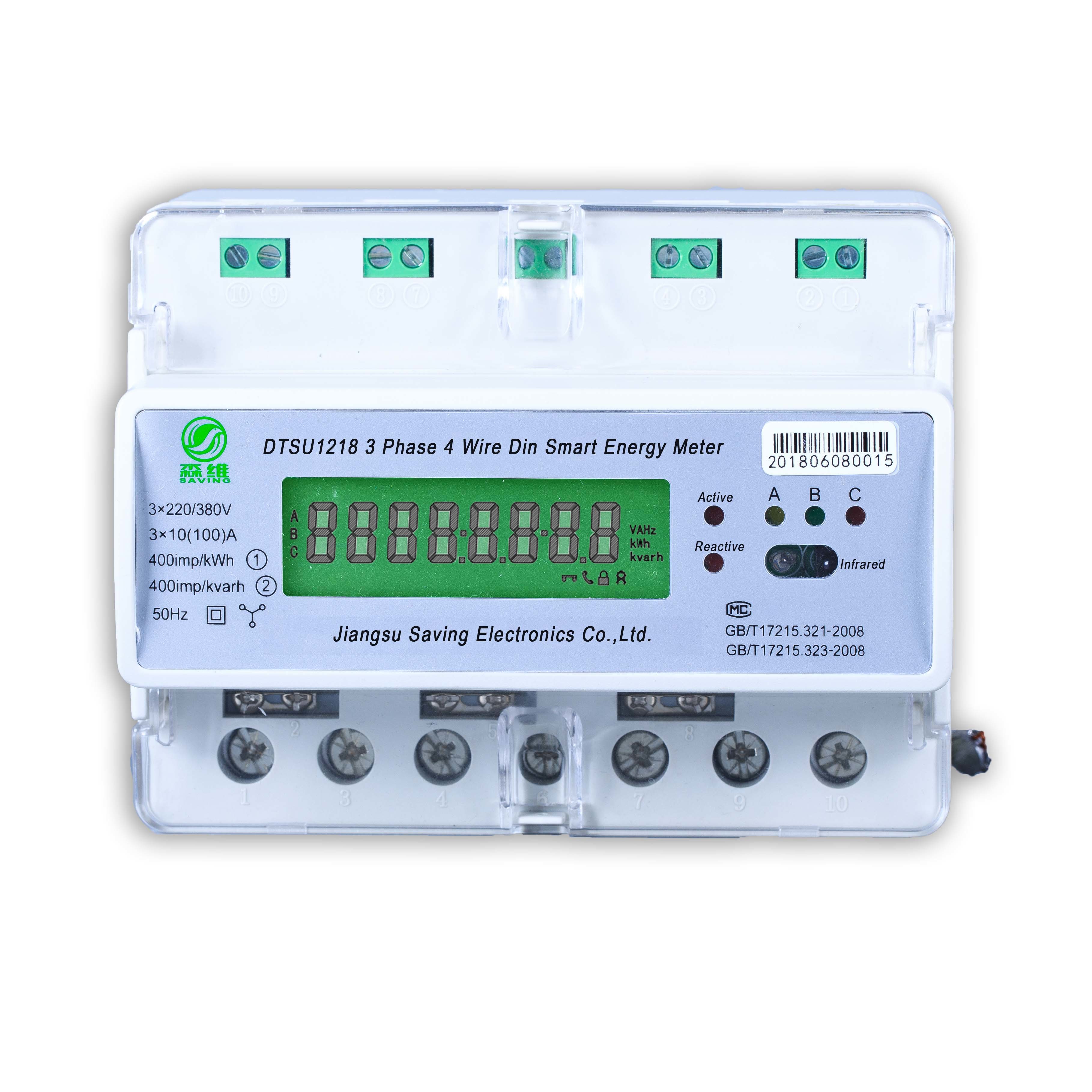 Wifi 5A Three Phase Prepaid Energy Meter Power Consumption Smart Pre ...