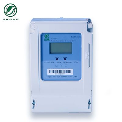 IC Card Smart Prepaid Energy Meter Electric Three Phase 5A 60A