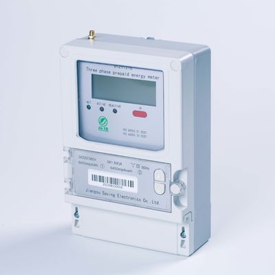 White LCD 3 Phase Digital Power Meter Smart Prepaid System For Electricity