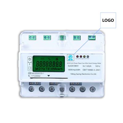Wifi 3 Phase Din Rail Meter Smart Multi Tariff Digital Energy 3p4w With ...